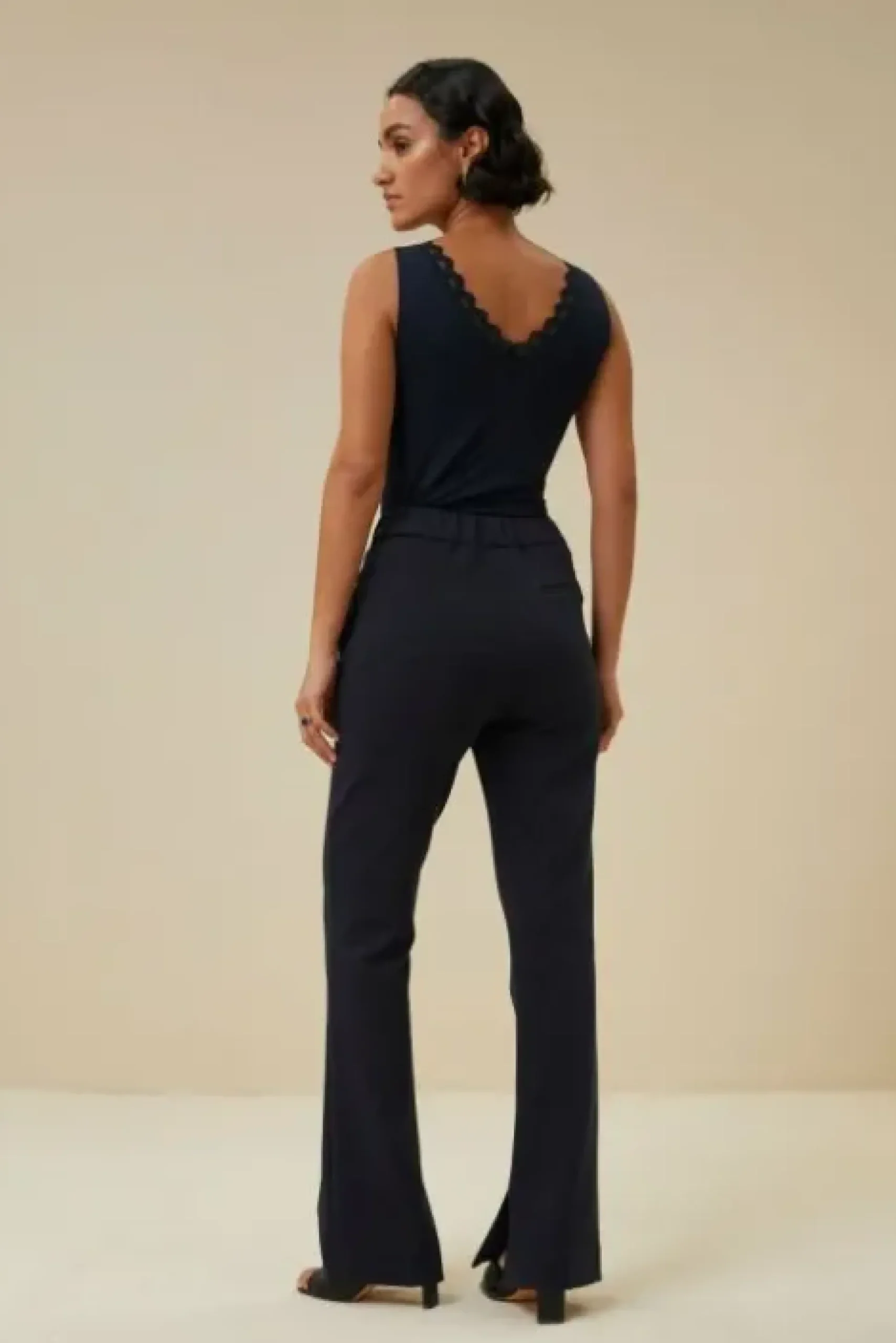 By bar Tops & T-shirts<lace singlet | dark navy