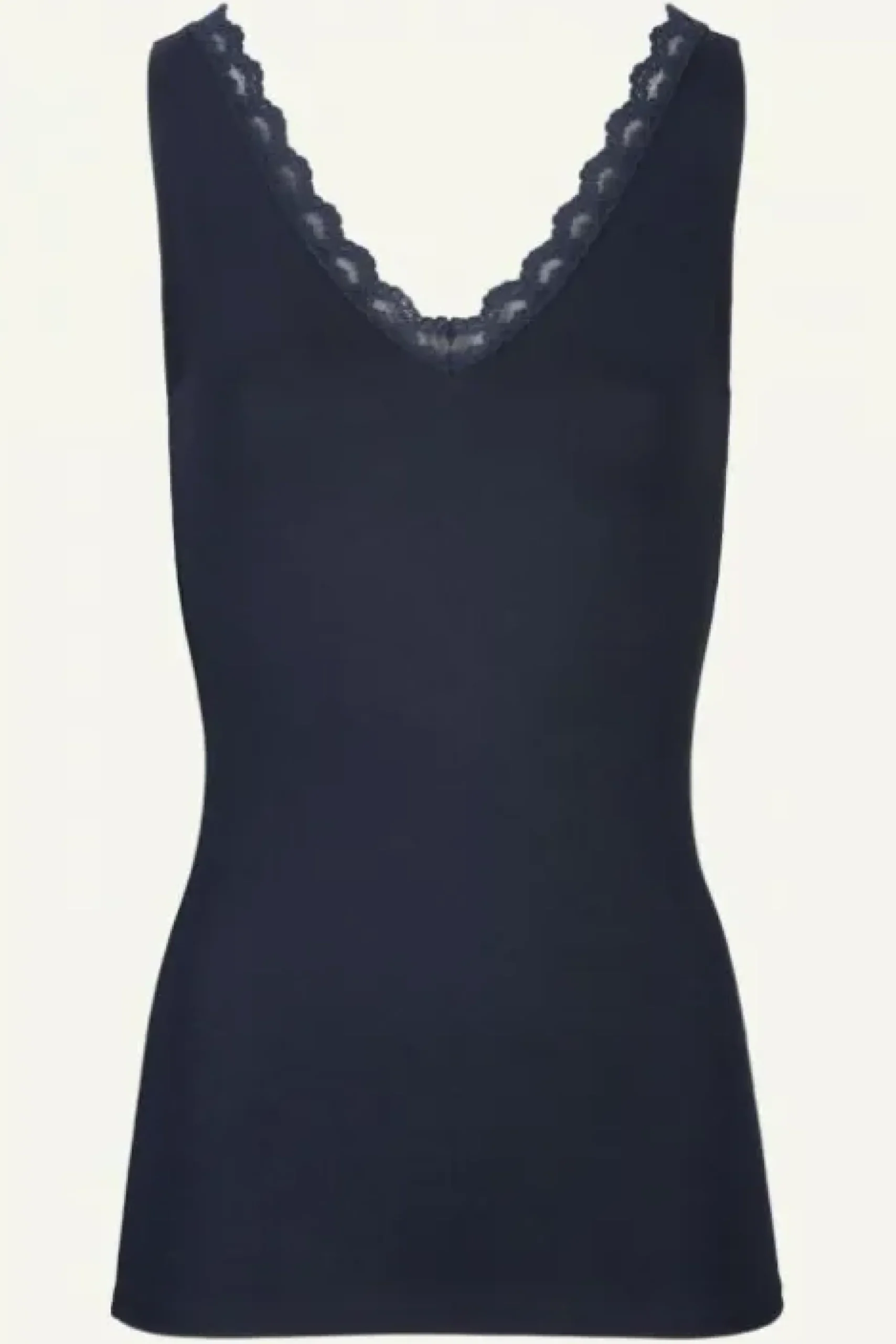 By bar Tops & T-shirts<lace singlet | dark navy