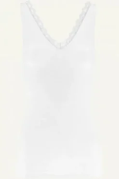 By bar Tops & T-shirts<lace singlet | off white
