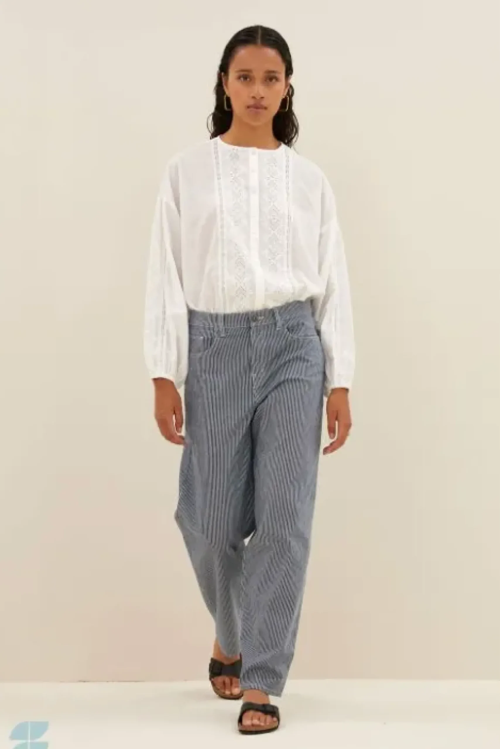 By bar Jeans|Pantalon<lew stripe pants | dark blue stripe