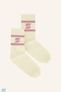 By bar Chaussettes<logo sparkle socks | ash rose