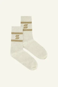 By bar Chaussettes<logo sparkle socks | gold