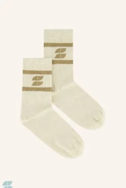 By bar Chaussettes<logo sparkle socks | gold