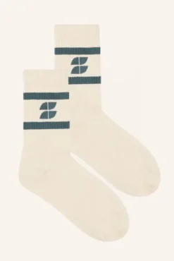By bar Chaussettes<logo uni socks | ocean