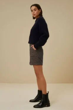 By bar Jupes<lottie tweed skirt | midnight