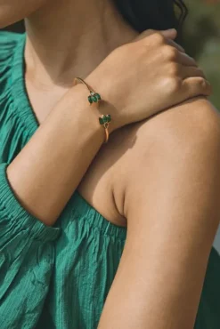 By bar Bijoux<lotus bracelet | green