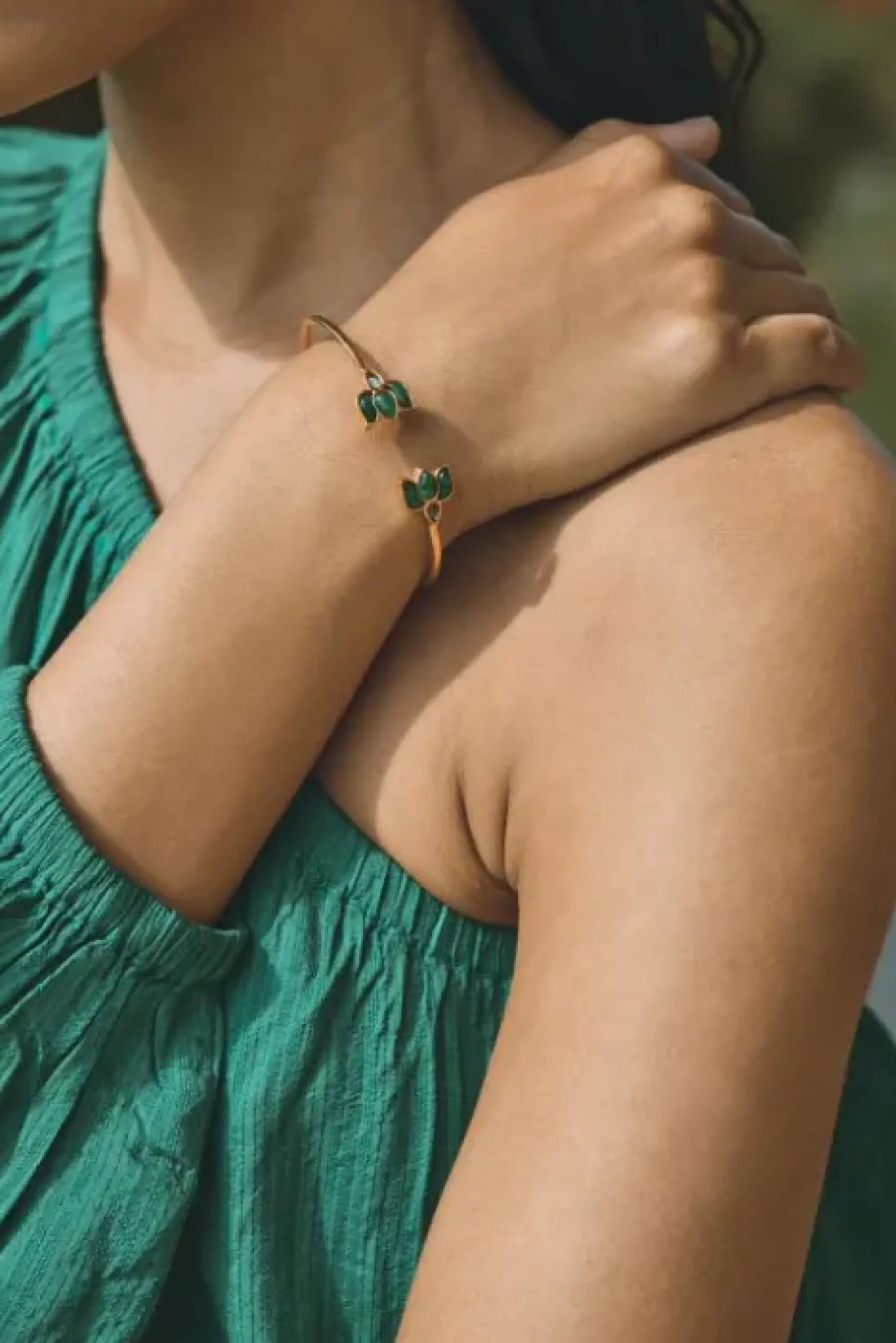 By bar Bijoux<lotus bracelet | green