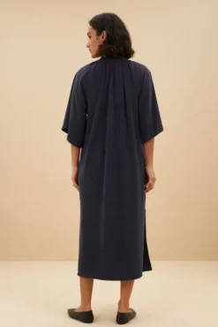By bar Robes<louisa slub dress | midnight