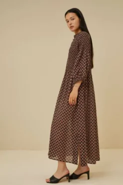 By bar Robes<loulou leaf dress | leaf print