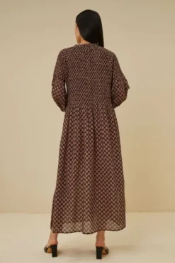 By bar Robes<loulou leaf dress | leaf print