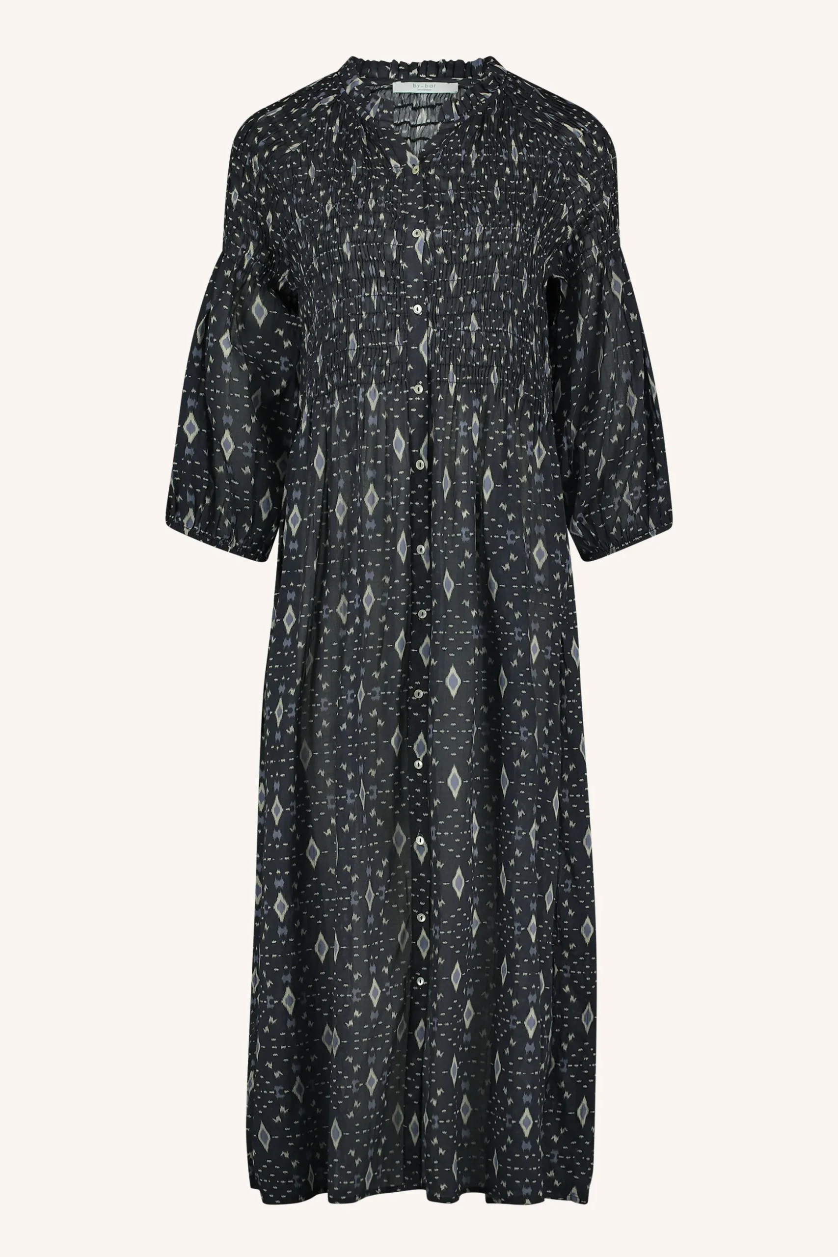 By bar Robes<loulou midnight ikat dress | midnight ikat