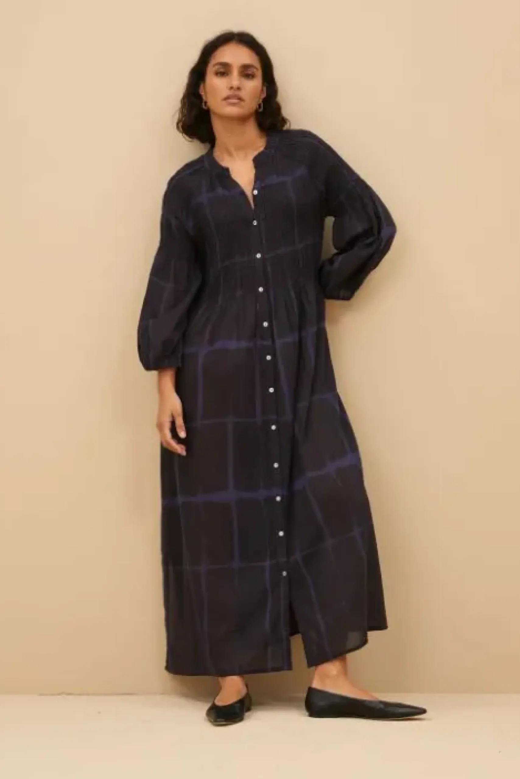 By bar Robes<loulou square dress | square print