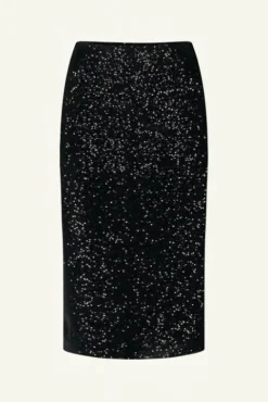 By bar Jupes<luca sequin skirt | black