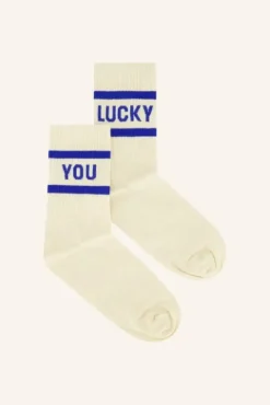 By bar Chaussettes<lucky you socks | kingsblue