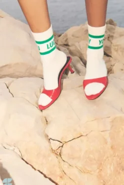 By bar Chaussettes<lucky you socks | spring green
