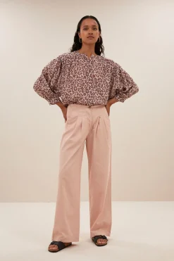 By bar Chemisiers<lucy cheetah blouse | pink cheetah print