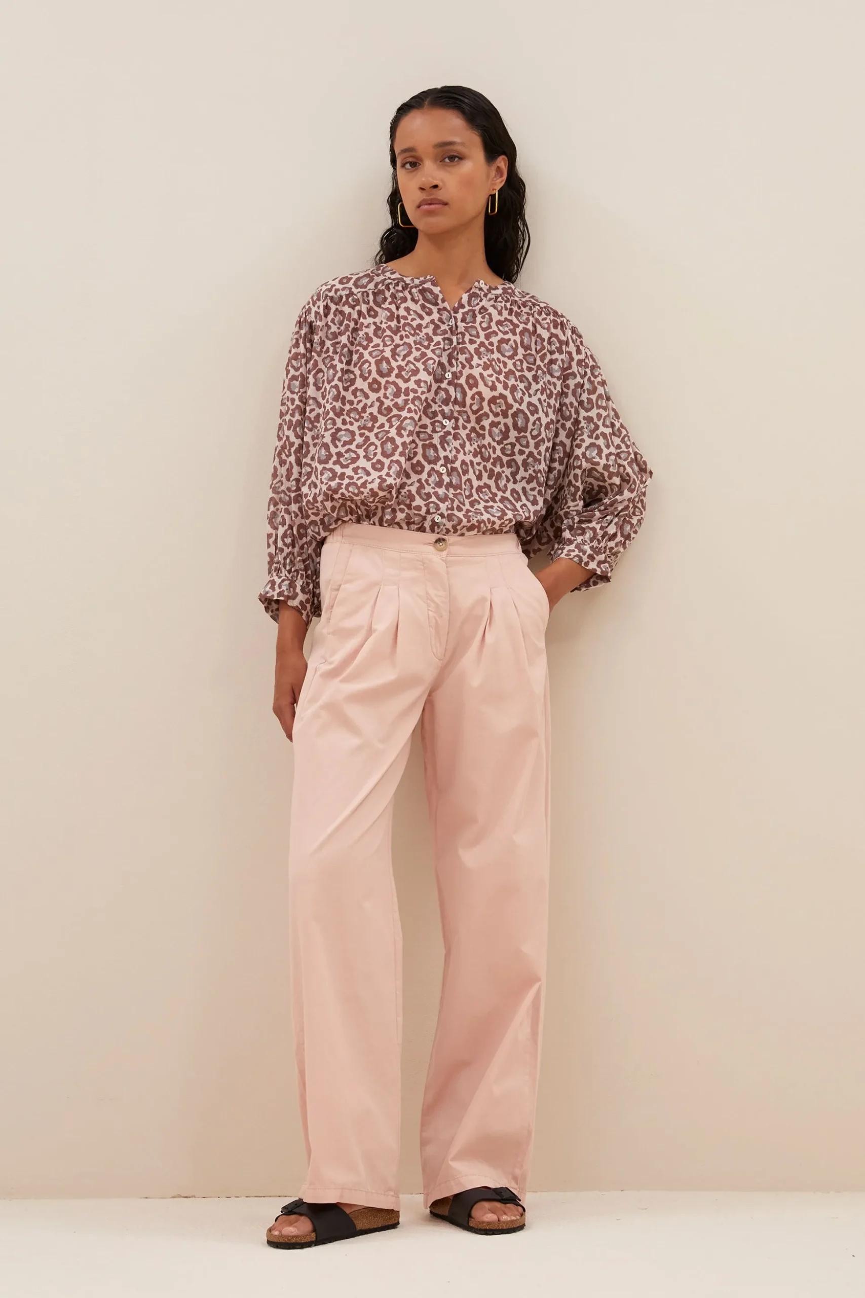 By bar Chemisiers<lucy cheetah blouse | pink cheetah print