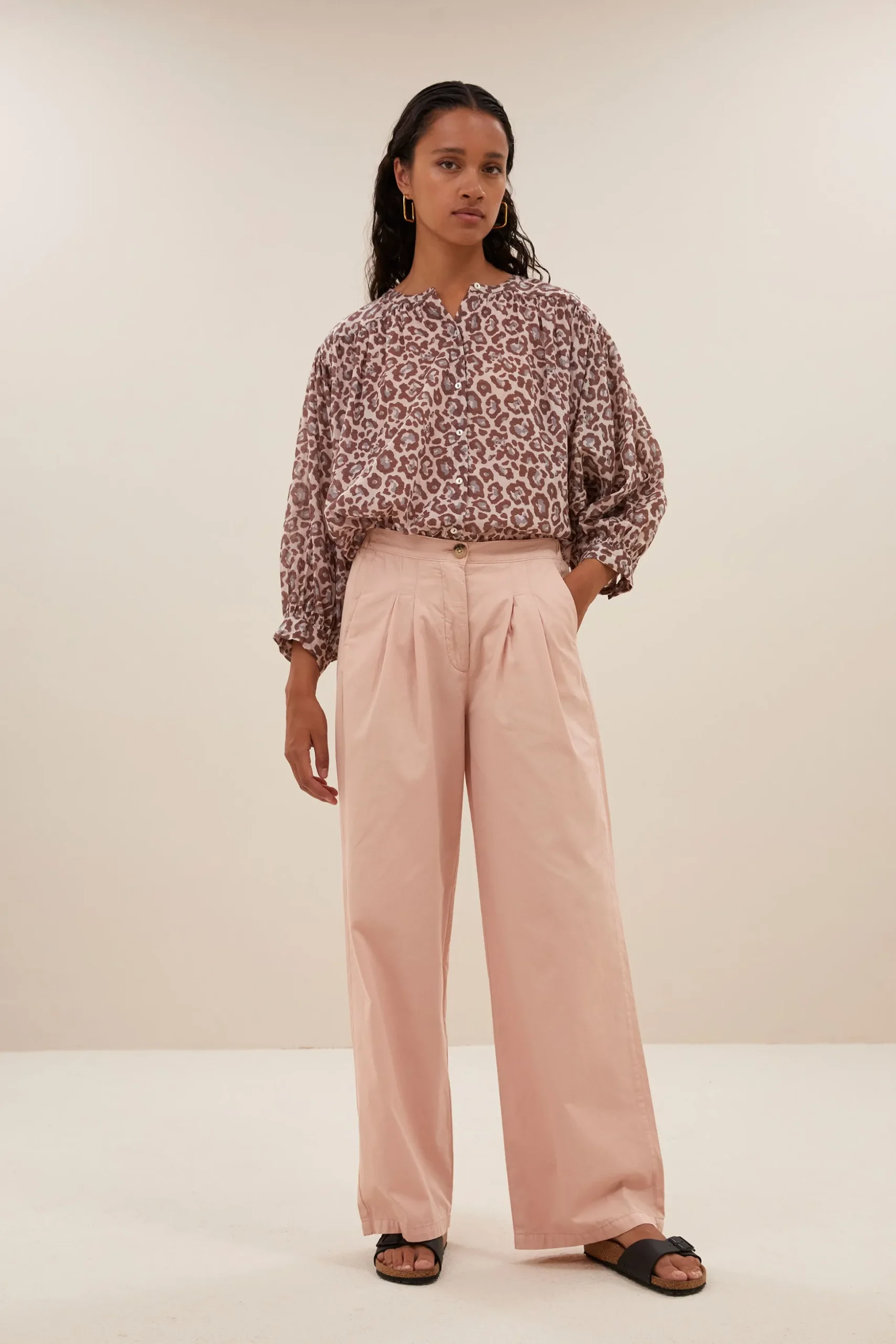 By bar Chemisiers<lucy cheetah blouse | pink cheetah print