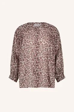 By bar Chemisiers<lucy cheetah blouse | pink cheetah print