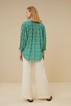 By bar Chemisiers<lucy graphic blouse | graphic green