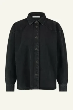 By bar Chemisiers<mae twill blouse | jet black
