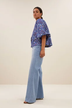 By bar Chemisiers<mauri blouse | pavo jacquard print