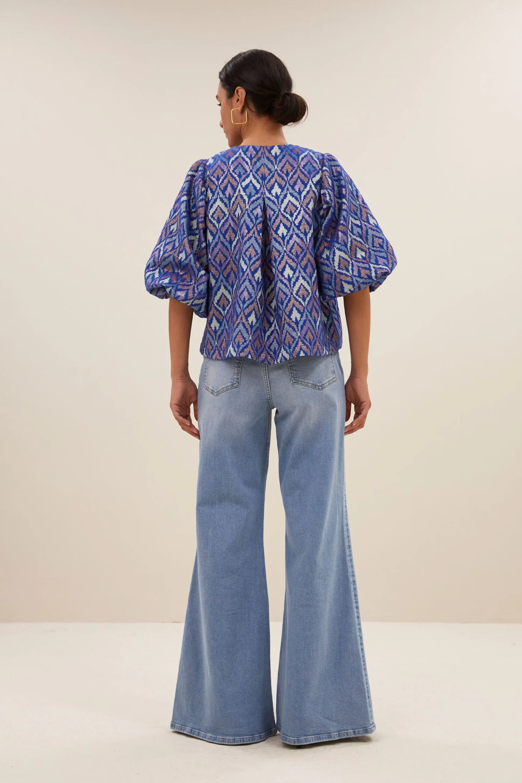 By bar Chemisiers<mauri blouse | pavo jacquard print