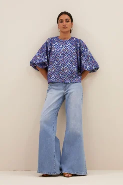 By bar Chemisiers<mauri blouse | pavo jacquard print