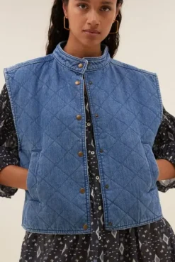 By bar Vestes<mave denim sleeveless jacket | denim
