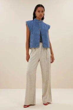 By bar Vestes<mave denim sleeveless jacket | denim