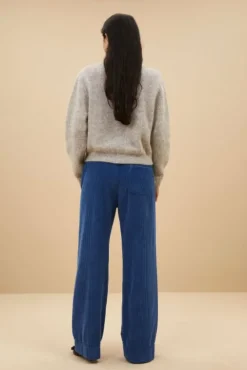 By bar Pantalon<mees cord pants | bright oil blue