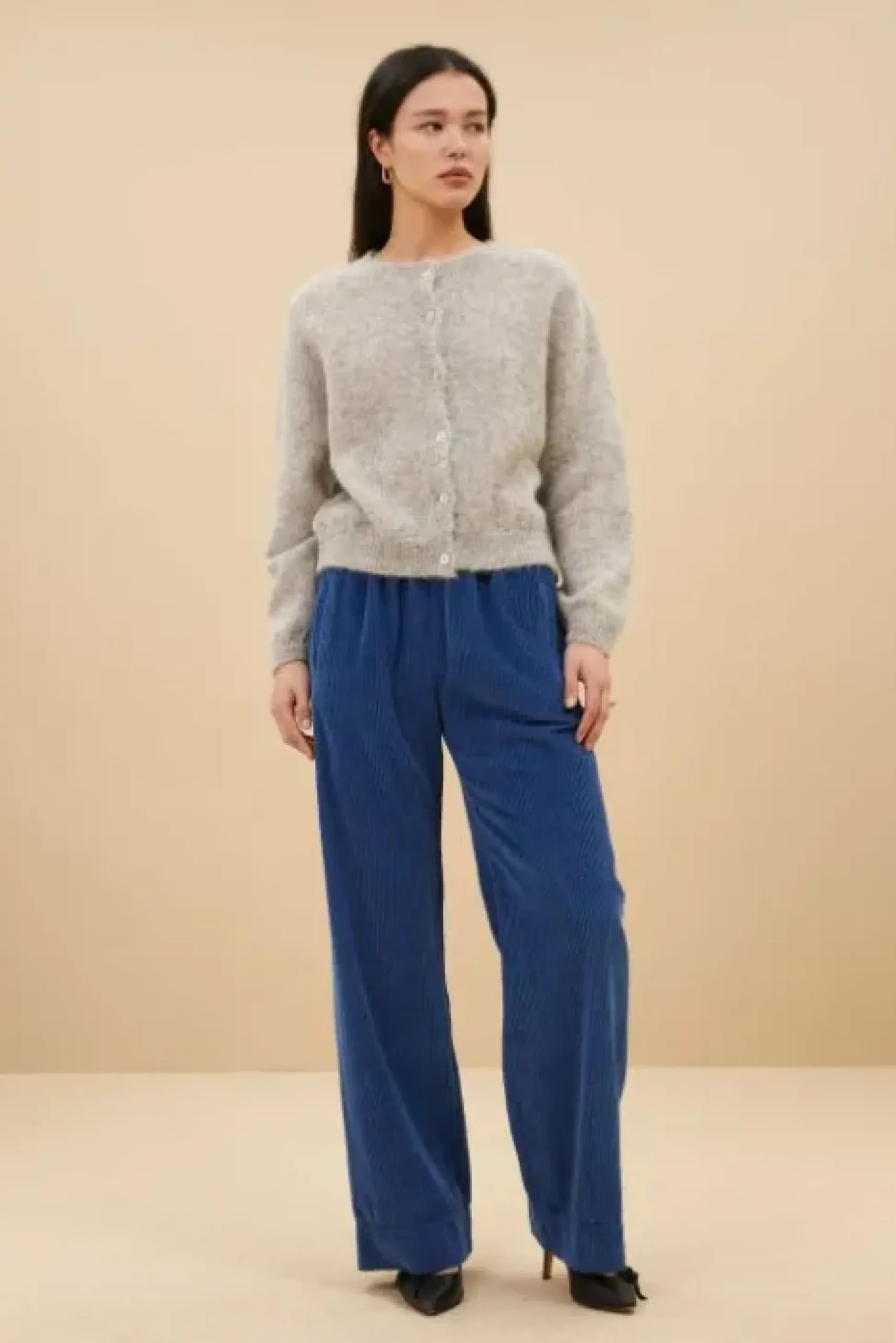 By bar Pantalon<mees cord pants | bright oil blue