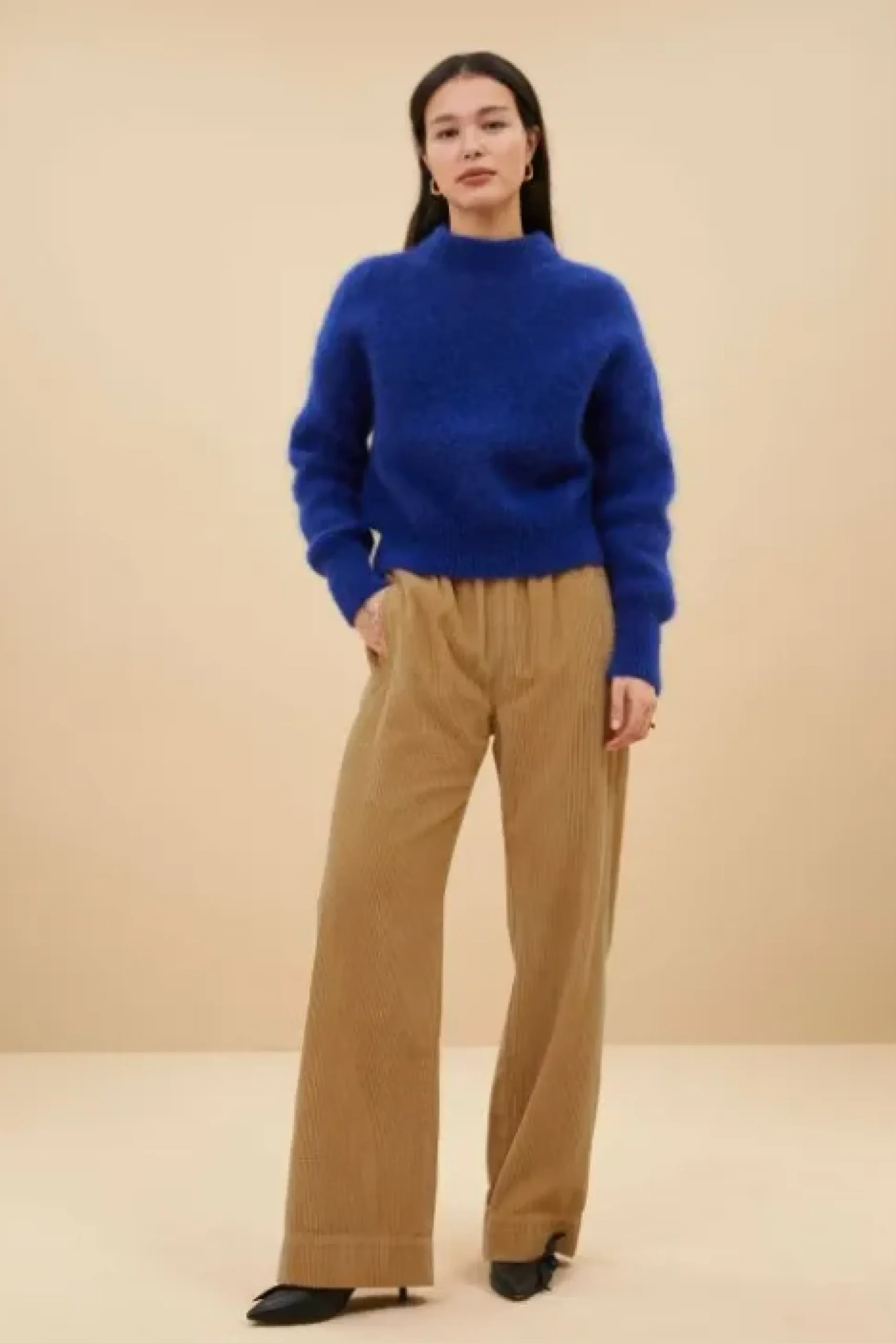 By bar Pantalon<mees cord pants | camel