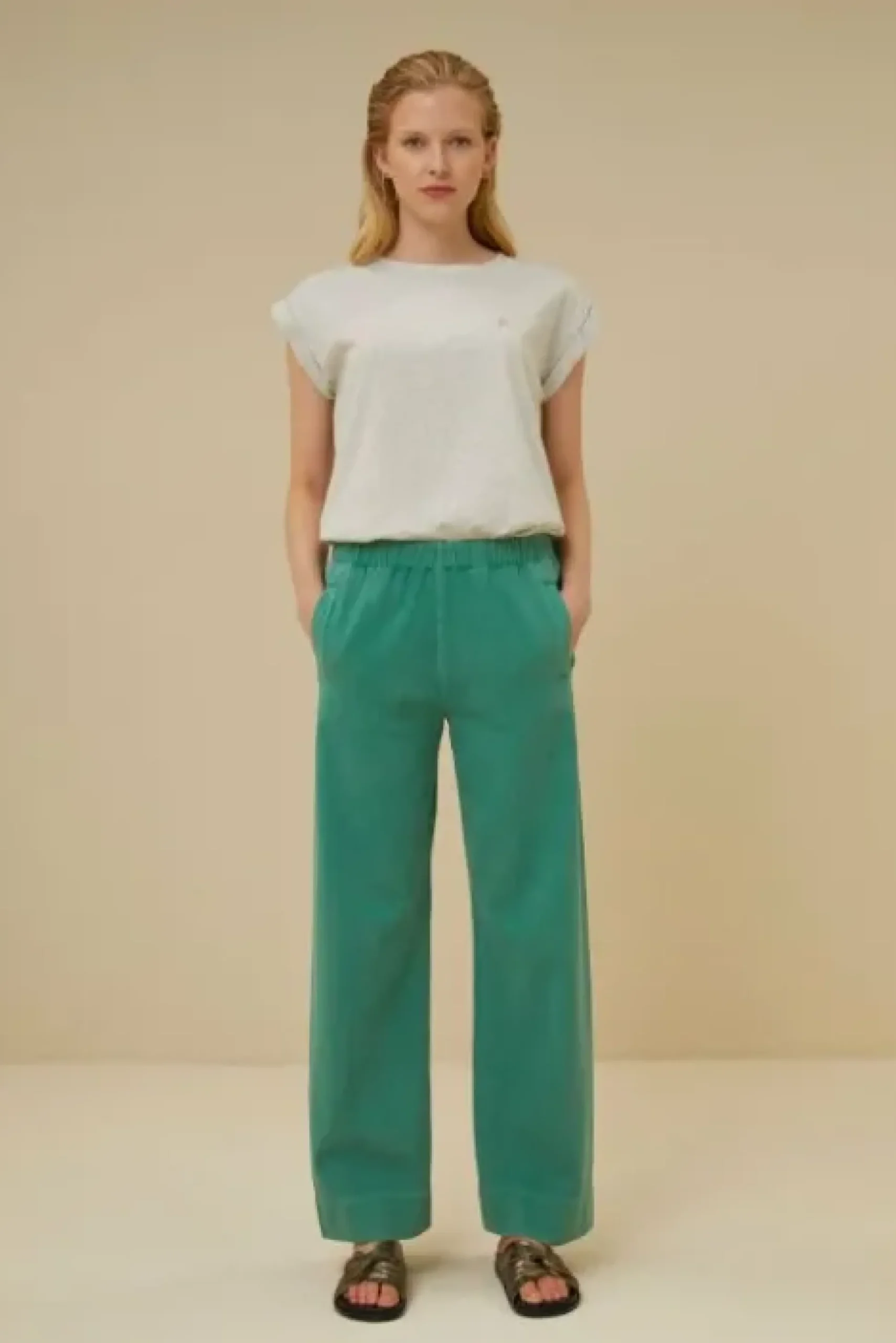 By bar Pantalon<mees twill pant | aloe vera