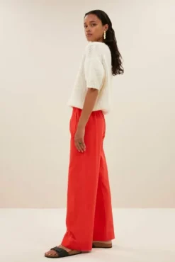 By bar Pantalon<mees twill pants | poppy red