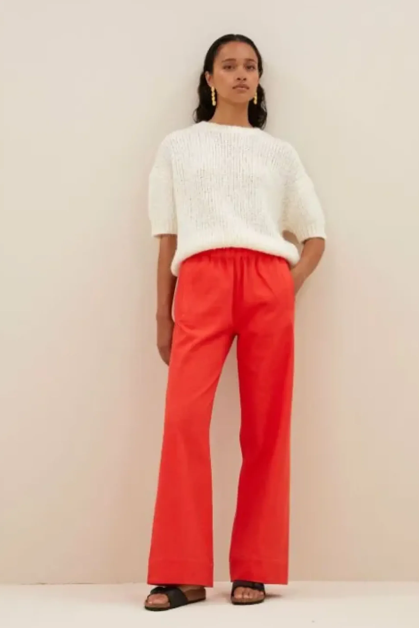By bar Pantalon<mees twill pants | poppy red