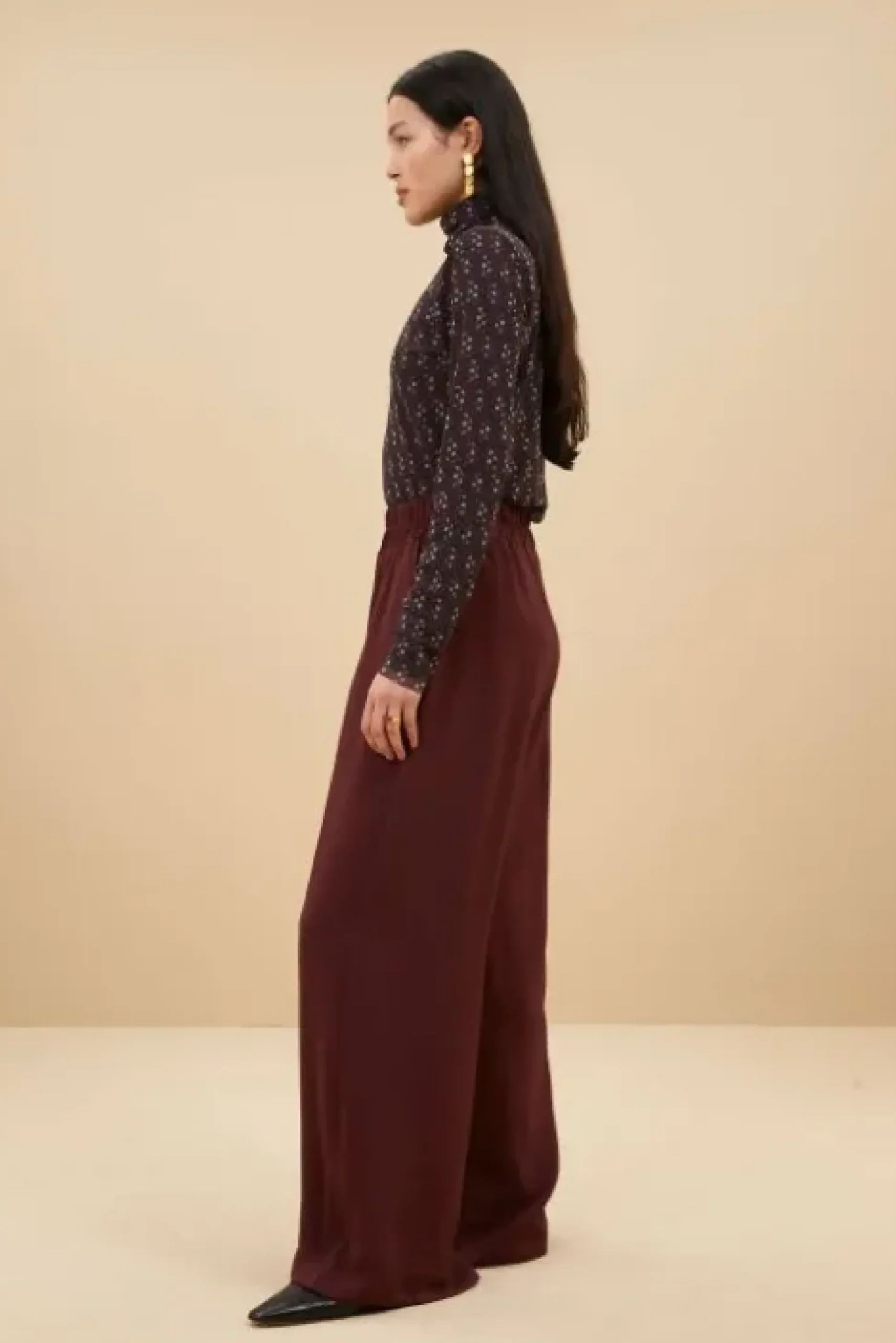By bar Tops & T-shirts<mesh paisley top | paisley dots