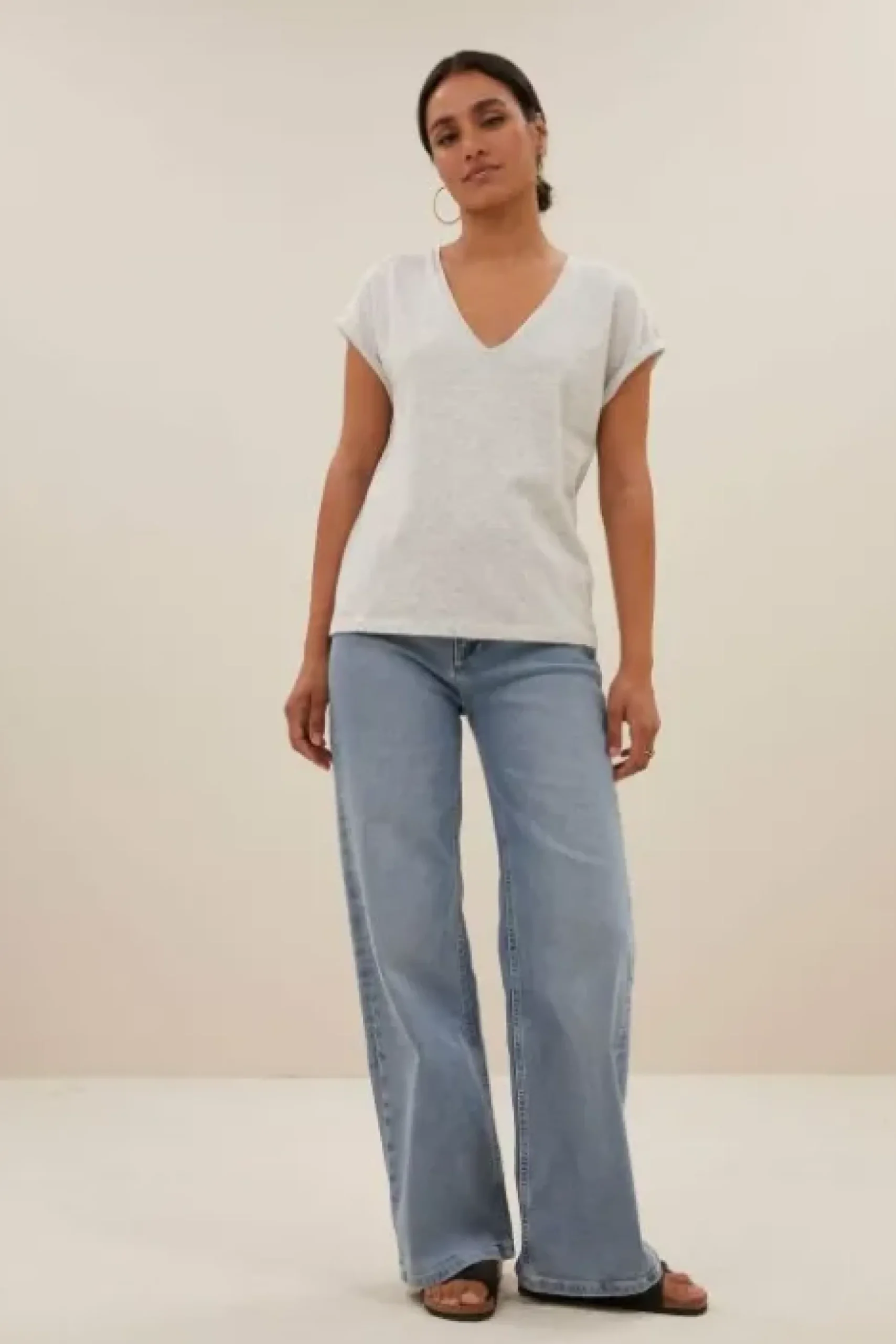 By bar Tops & T-shirts<momi logo top | light grey melee