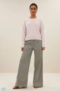 By bar Pantalon<neal stripe pants | black white stripe