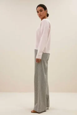 By bar Pantalon<neal stripe pants | black white stripe