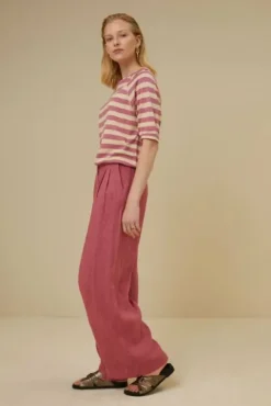 By bar Tops & T-shirts<neva big v stripe top | raspberry