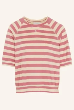 By bar Tops & T-shirts<neva big v stripe top | raspberry