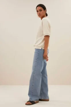 By bar Tops & T-shirts<neva slub top | almond