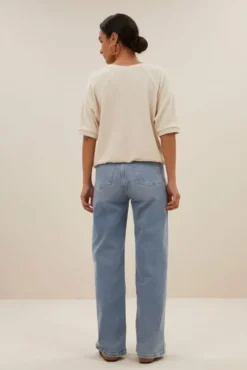 By bar Tops & T-shirts<neva slub top | almond