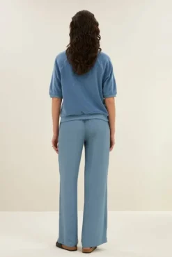 By bar Tops & T-shirts<neva slub top | blue stone