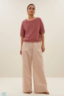 By bar Tops & T-shirts<neva slub top | bright plum
