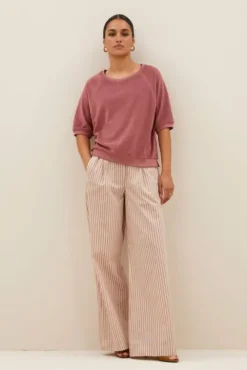 By bar Tops & T-shirts<neva slub top | bright plum