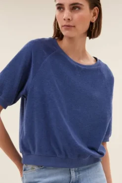 By bar Tops & T-shirts<neva slub top | estate blue