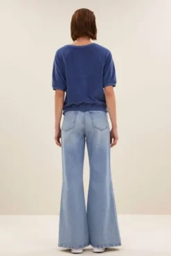 By bar Tops & T-shirts<neva slub top | estate blue