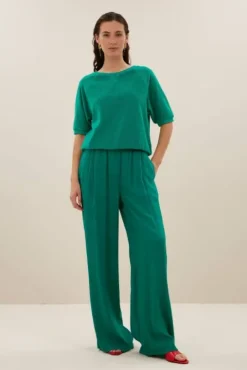 By bar Tops & T-shirts<neva slub top | green lake